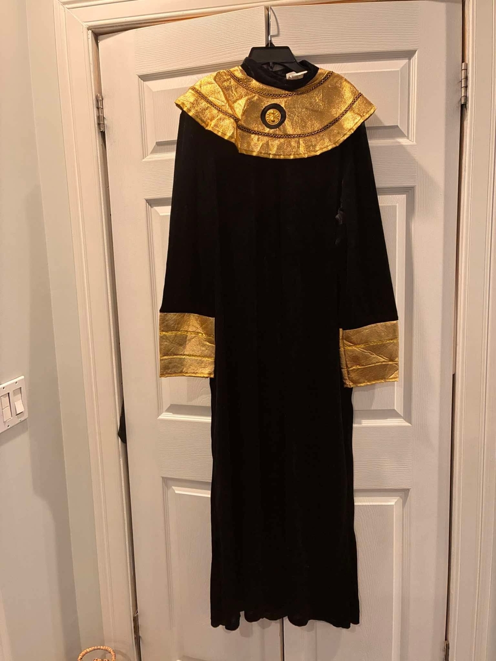 Gold and Black Egyptian-Style Kids Costume Robe